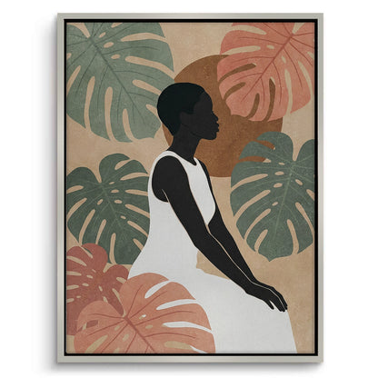 Minimalist Botanical Woman - Canvas