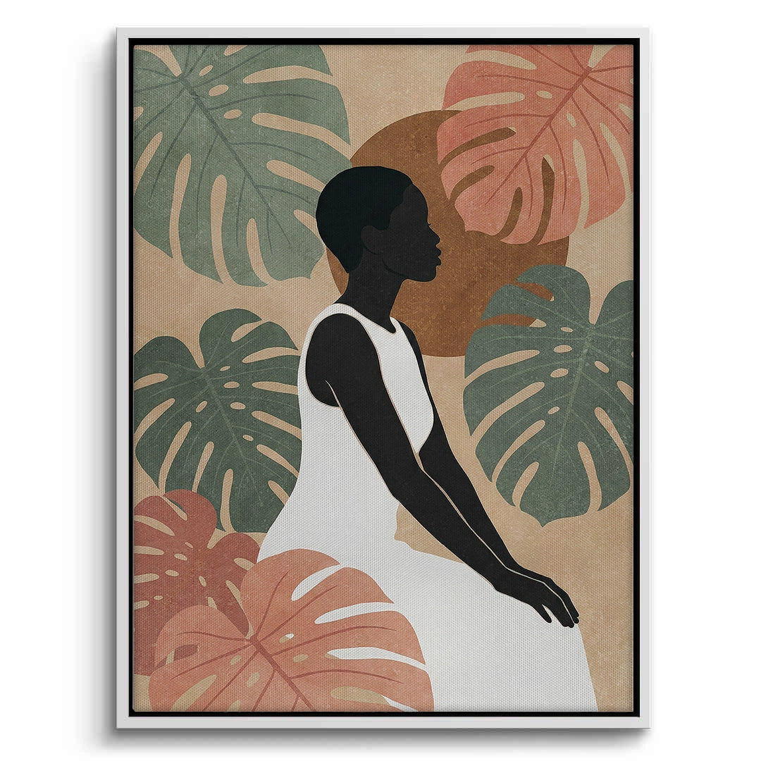 2Minimalist Botanical Woman - Canvas