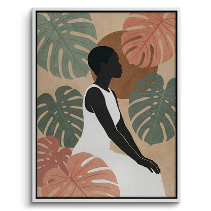 Minimalist Botanical Woman - Canvas