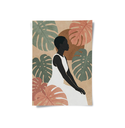Minimalist Botanical Woman - Poster