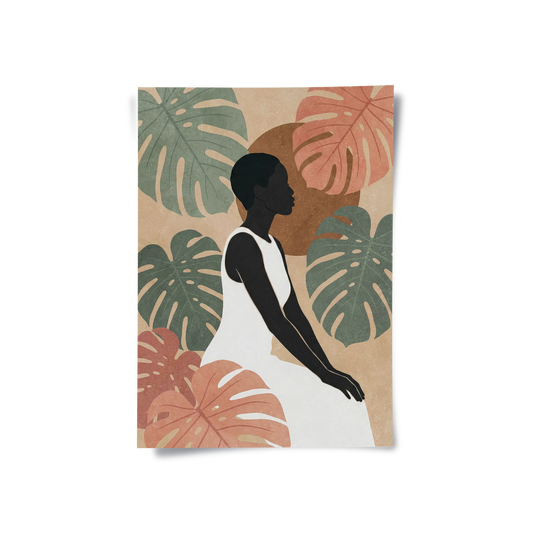 Minimalist Botanical Woman - Poster