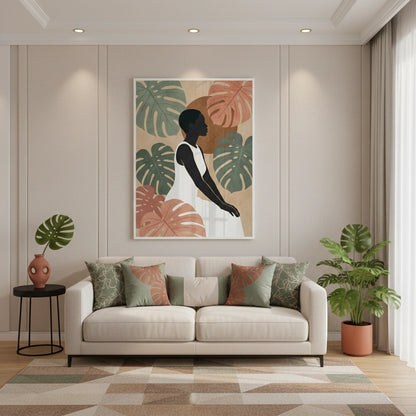 Minimalist Botanical Woman - Fine Art