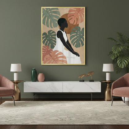 Minimalist Botanical Woman - Fine Art