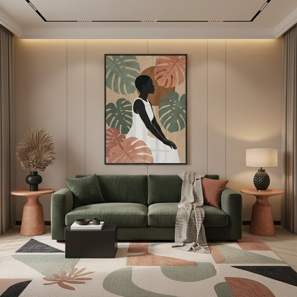 2Minimalist Botanical Woman - Fine Art