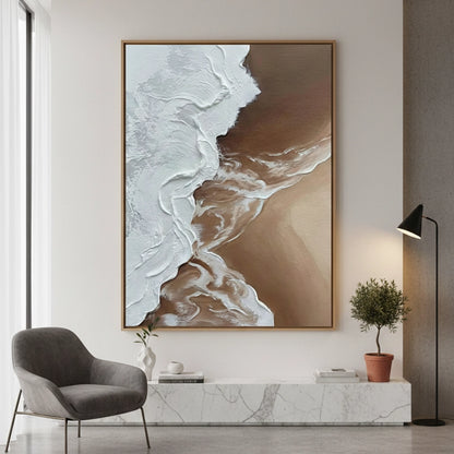 Minimalist Brown Abstract Painting #MBAB440