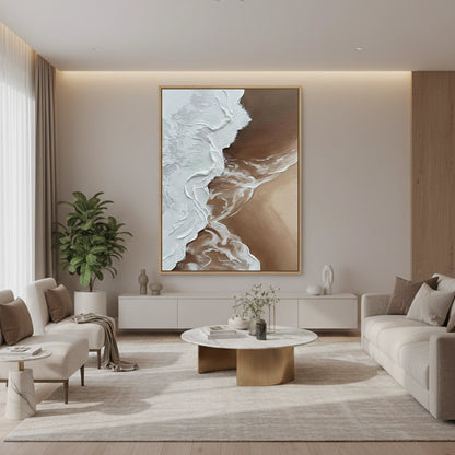 Minimalist Brown Abstract Painting #MBAB440
