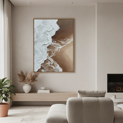 Minimalist Brown Abstract Painting #MBAB440
