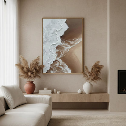 Minimalist Brown Abstract Painting #MBAB440