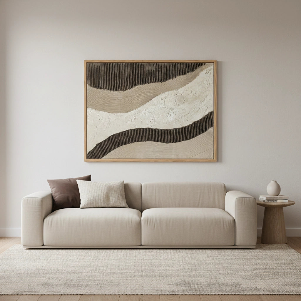 2Minimalist Brown Flow Painting #MBFL440