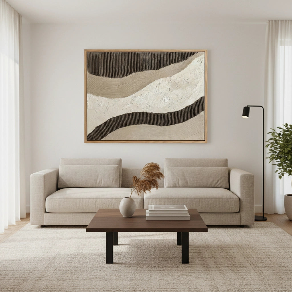 2Minimalist Brown Flow Painting #MBFL440