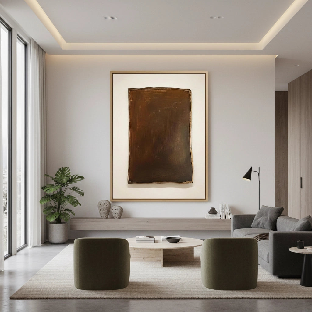 2Minimalist Burnished Abstract Painting #MBAB330