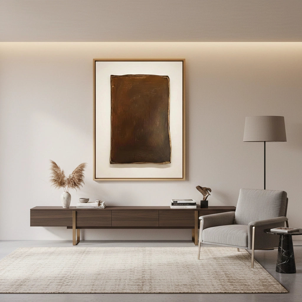 2Minimalist Burnished Abstract Painting #MBAB330