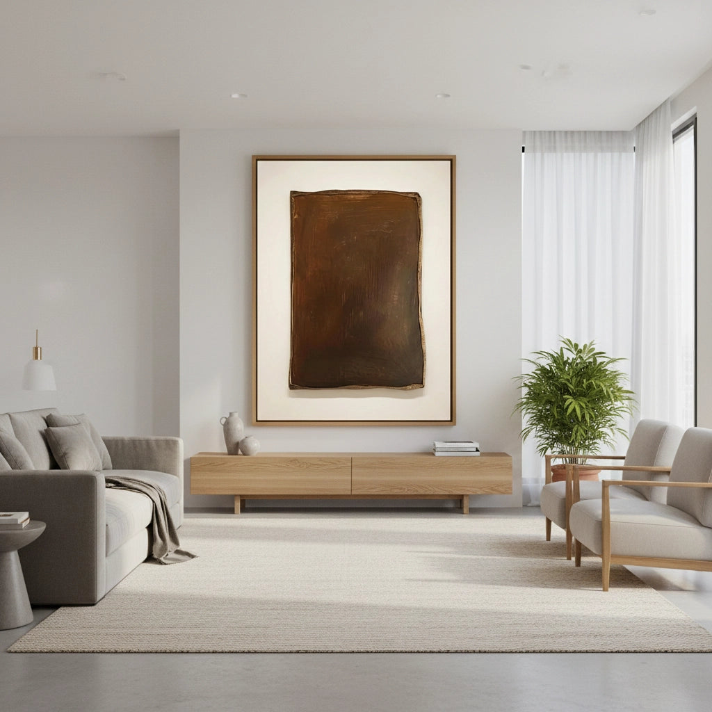 2Minimalist Burnished Abstract Painting #MBAB330