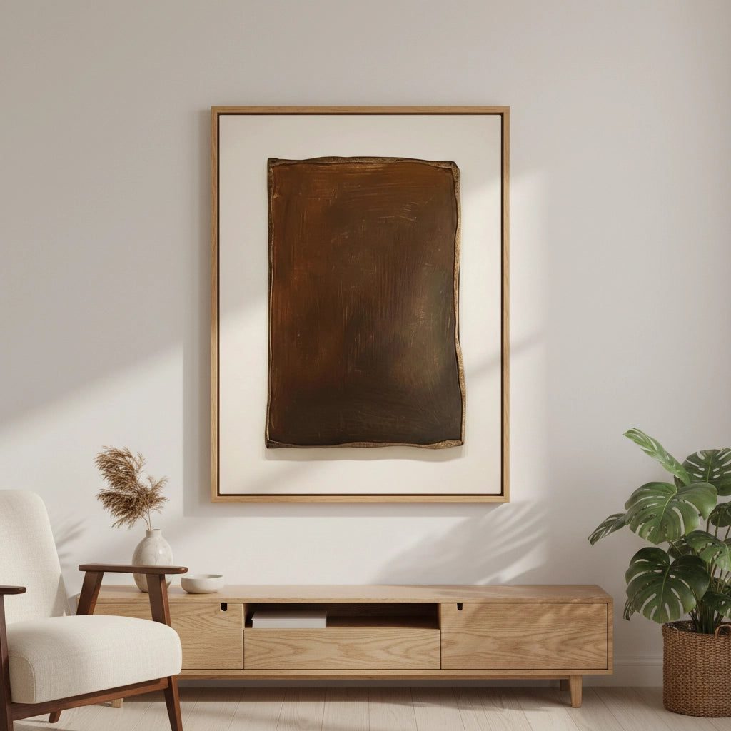 2Minimalist Burnished Abstract Painting #MBAB330