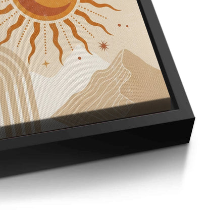 Minimalist Celestial Sun & Arch - Canvas