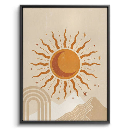 Minimalist Celestial Sun & Arch - Canvas