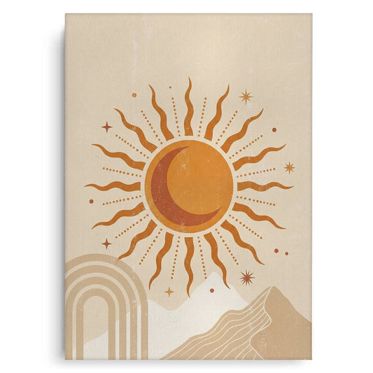 Minimalist Celestial Sun & Arch - Canvas