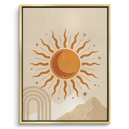 Minimalist Celestial Sun & Arch - Canvas