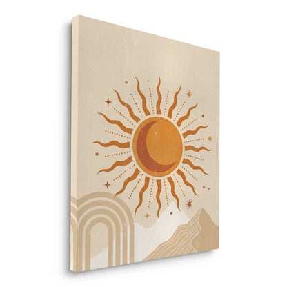 Minimalist Celestial Sun & Arch - Canvas