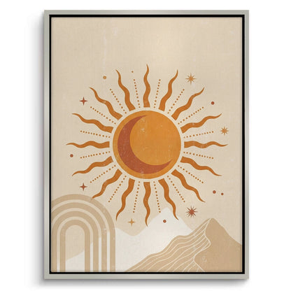 Minimalist Celestial Sun & Arch - Canvas