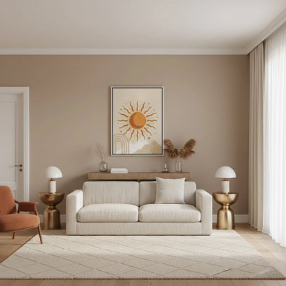 Minimalist Celestial Sun & Arch - Canvas