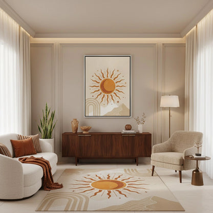 Minimalist Celestial Sun & Arch - Canvas