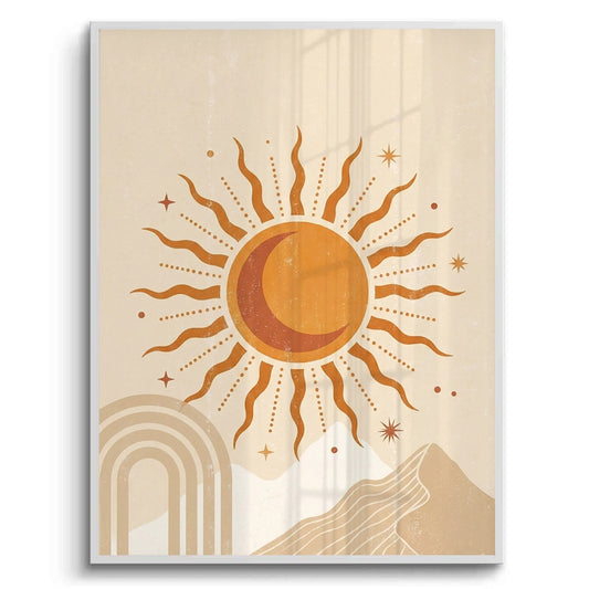 Minimalist Celestial Sun & Arch - Fine Art