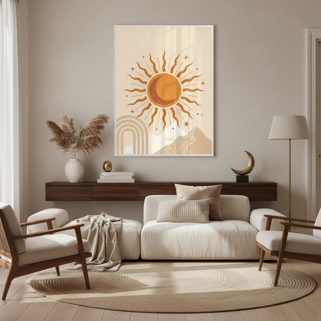 2Minimalist Celestial Sun & Arch - Fine Art