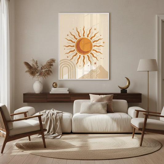 Minimalist Celestial Sun & Arch - Fine Art