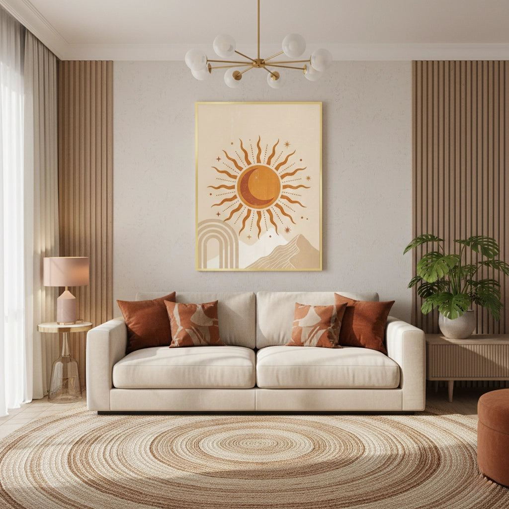 2Minimalist Celestial Sun & Arch - Fine Art