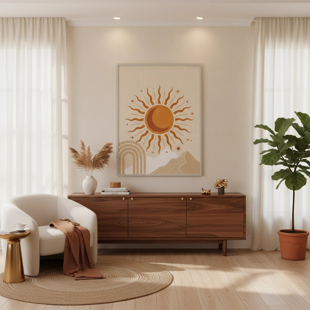 2Minimalist Celestial Sun & Arch - Fine Art