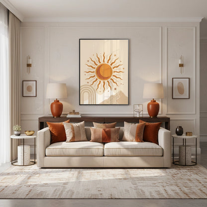 Minimalist Celestial Sun & Arch - Fine Art
