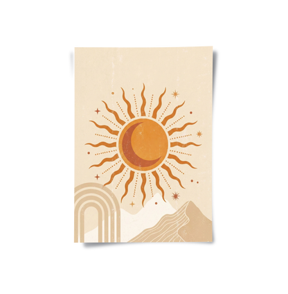 Minimalist Celestial Sun & Arch - Poster