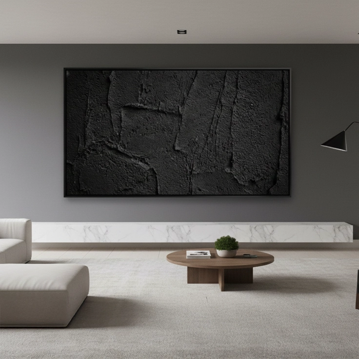 2Minimalist Charcoal Stroke Painting #MCST220