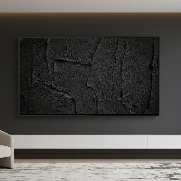 2Minimalist Charcoal Stroke Painting #MCST220