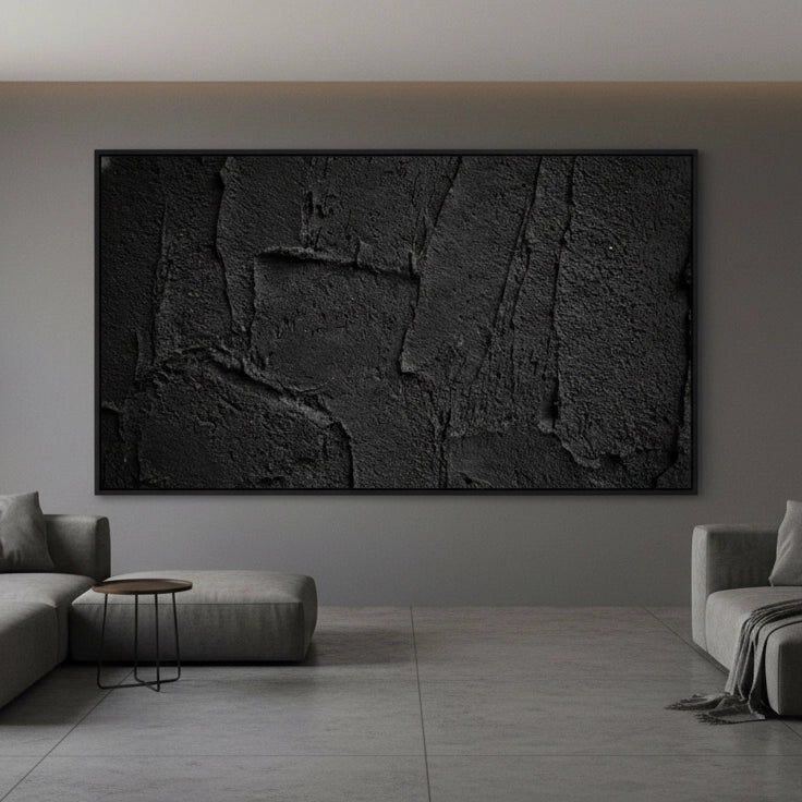 2Minimalist Charcoal Stroke Painting #MCST220