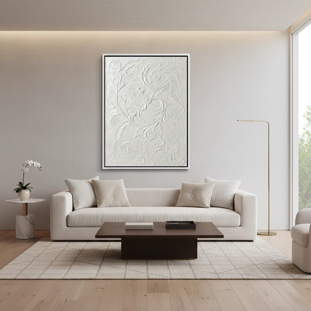 2Minimalist Cream Garden Painting #MCGA440