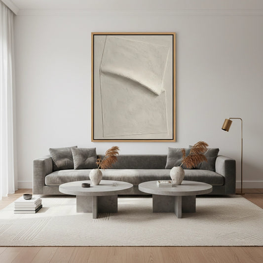 Minimalist Cream Layer Painting #MCLA440