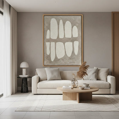 Minimalist Cream Pillar Painting #MCPI440