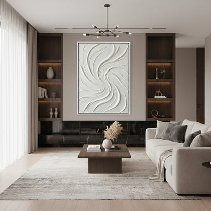 Minimalist Cream Wave Painting #MCWA440