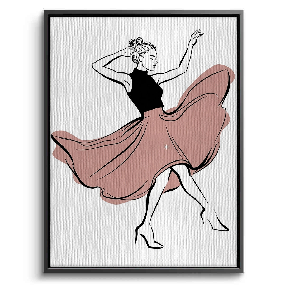 2Minimalist Dancing Woman - Canvas