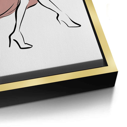Minimalist Dancing Woman - Canvas