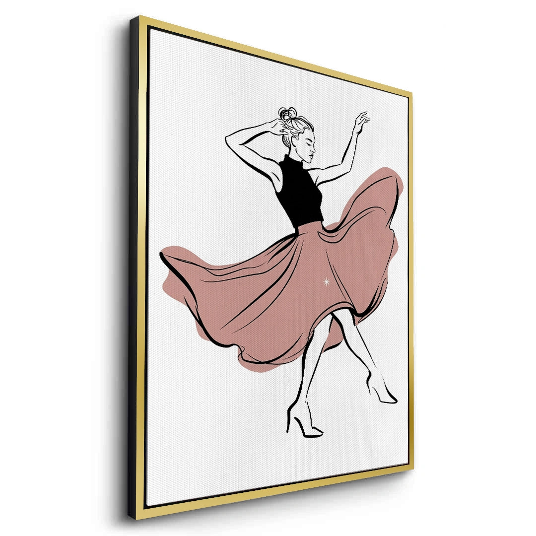 2Minimalist Dancing Woman - Canvas
