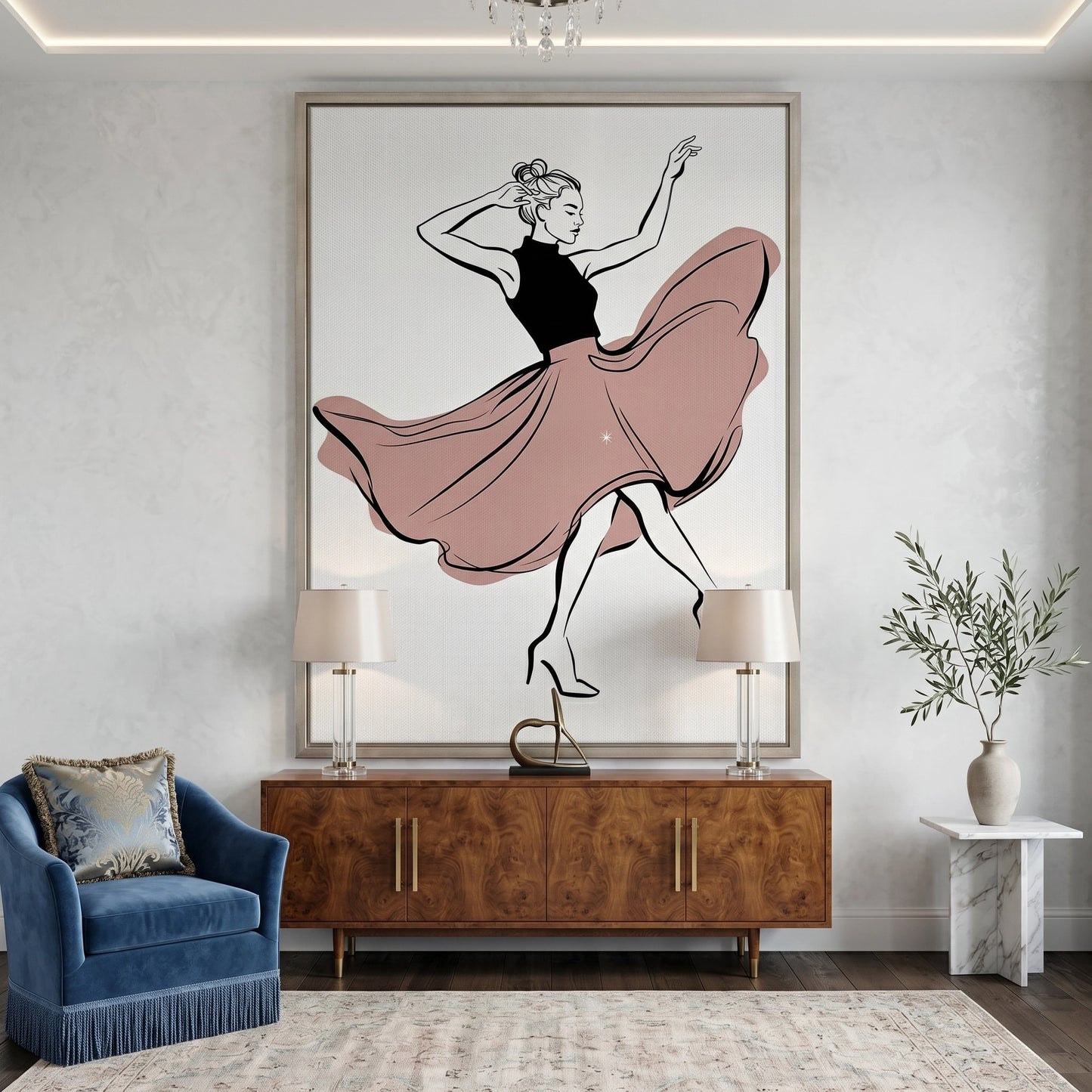 2Minimalist Dancing Woman - Canvas
