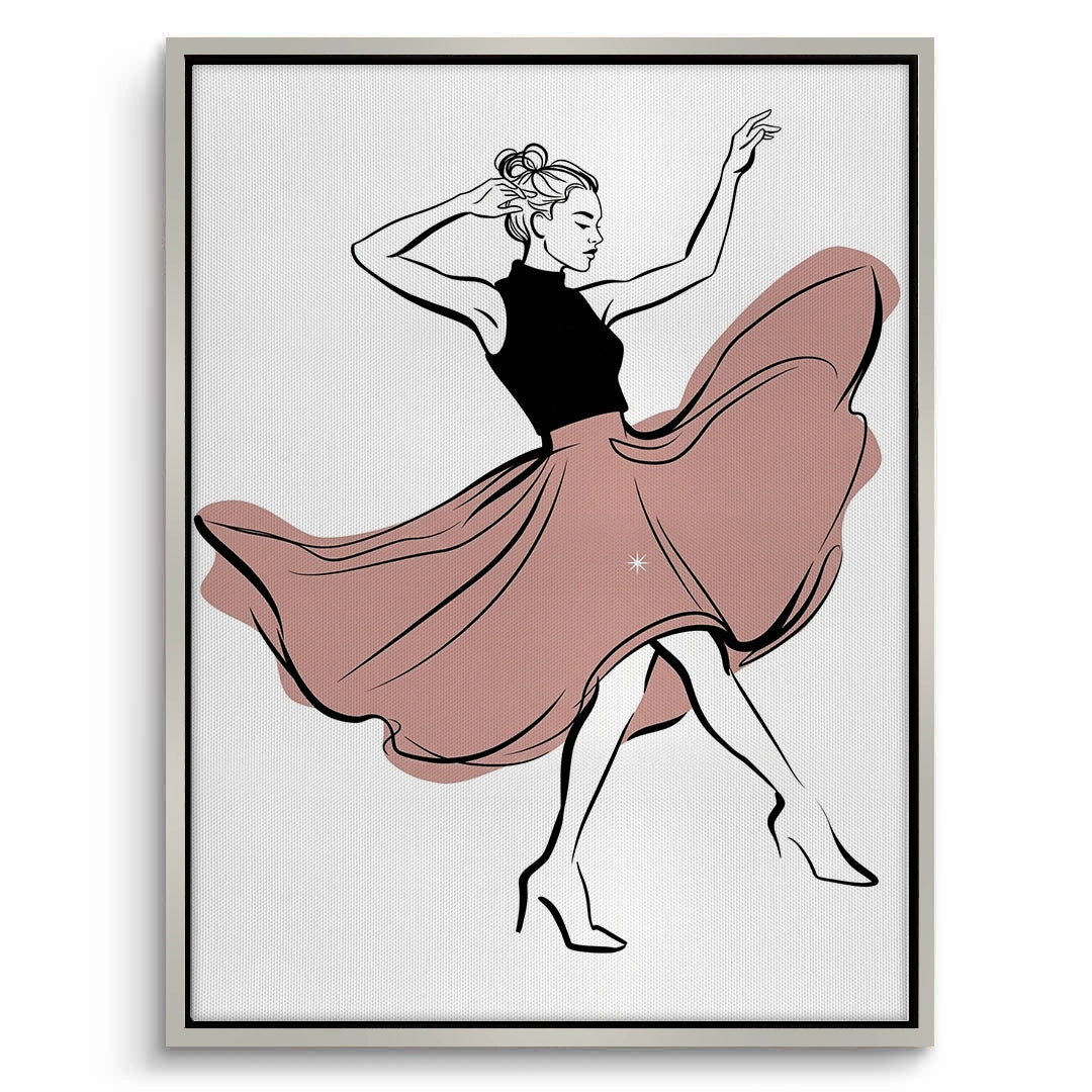 2Minimalist Dancing Woman - Canvas