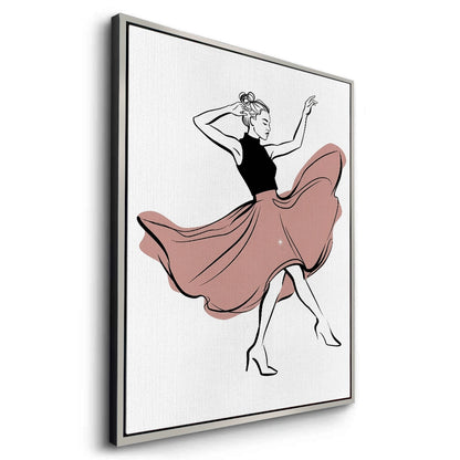 Minimalist Dancing Woman - Canvas