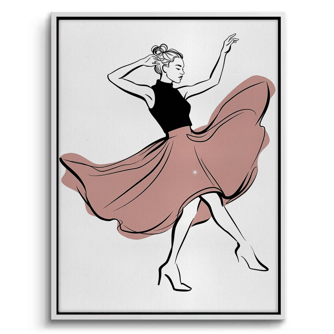 2Minimalist Dancing Woman - Canvas