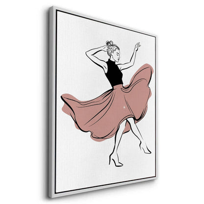 Minimalist Dancing Woman - Canvas