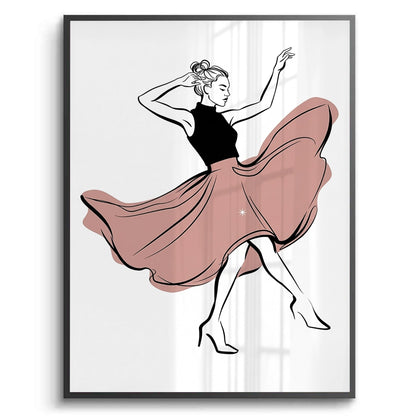 Minimalist Dancing Woman - Fine Art