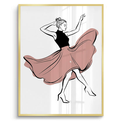 Minimalist Dancing Woman - Fine Art